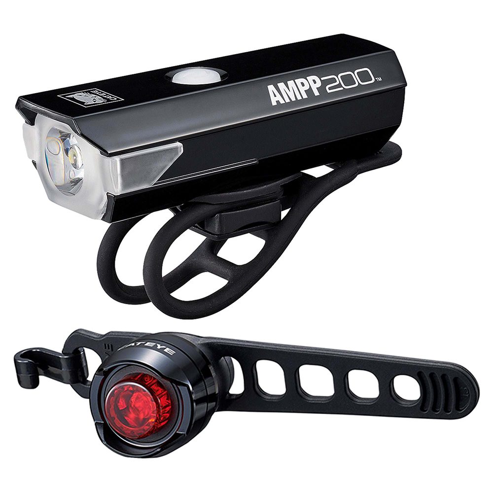 Cateye AMPP 200 Orb rechargeable bike light set – Quella