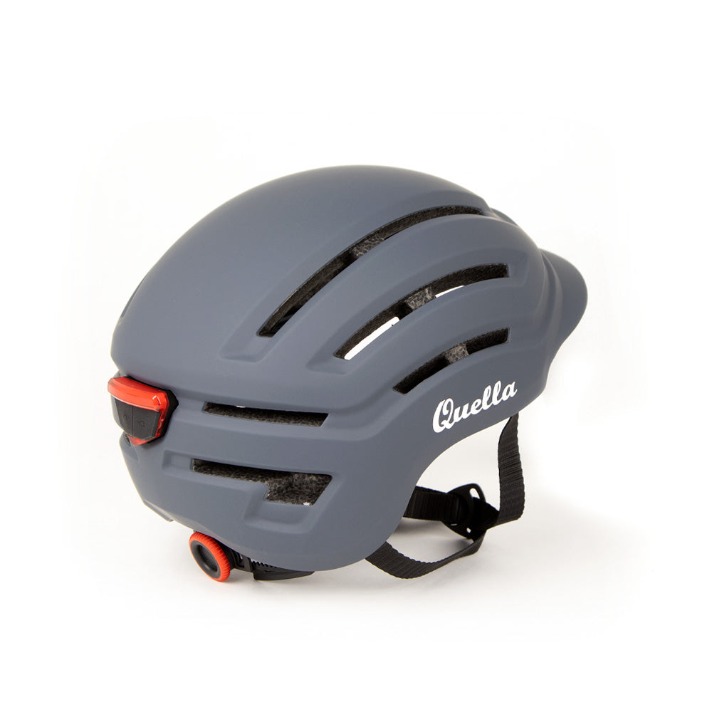 Quella Cycling Helmet with rechargeable Light - Midnight Grey
