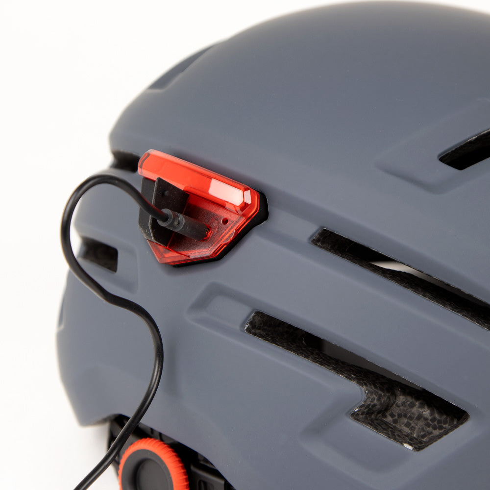 Quella Cycling Helmet with rechargeable Light - Midnight Grey