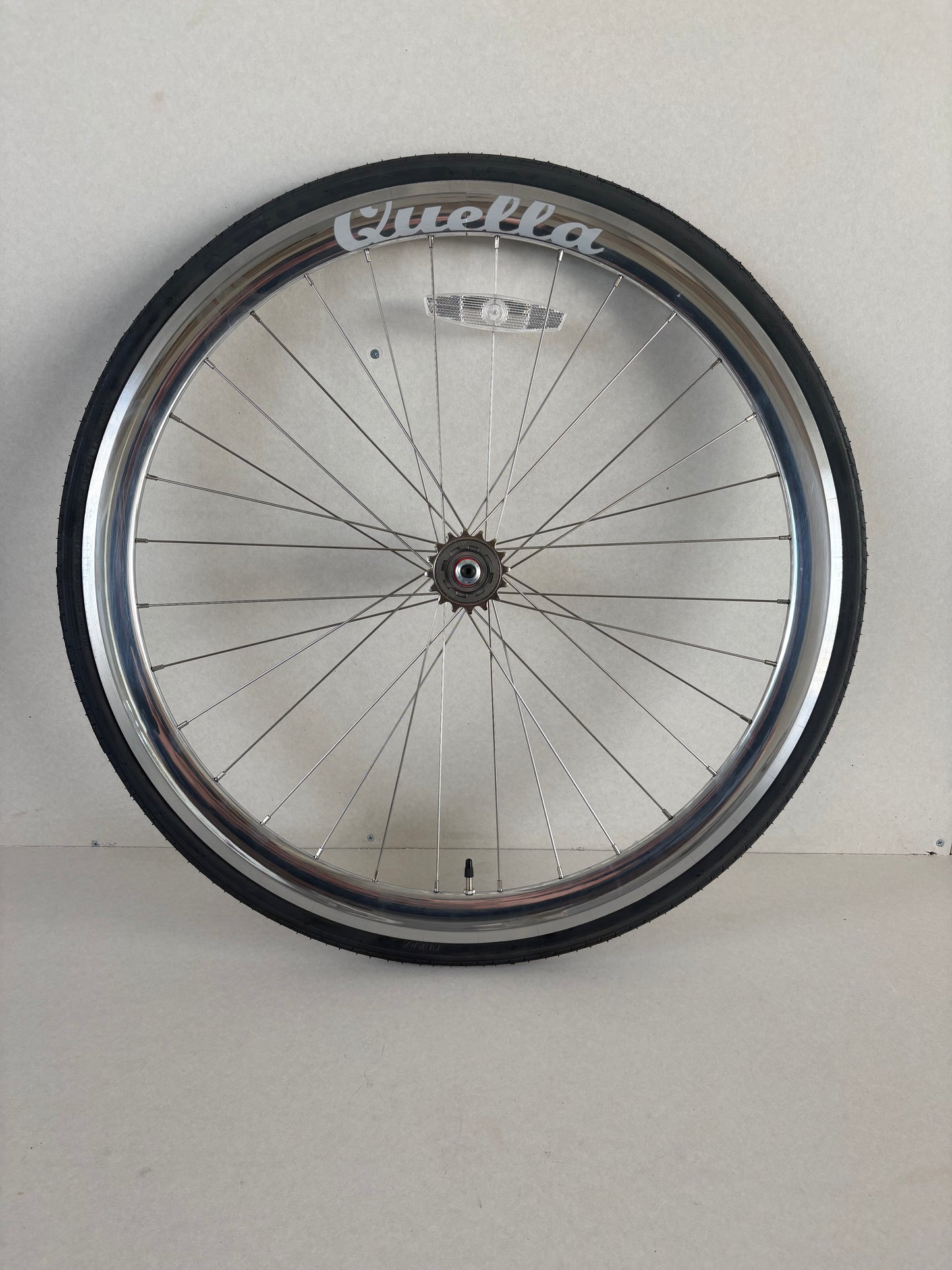 Bicycle Wheelset - Silver 40mm Deep V - 25 Black