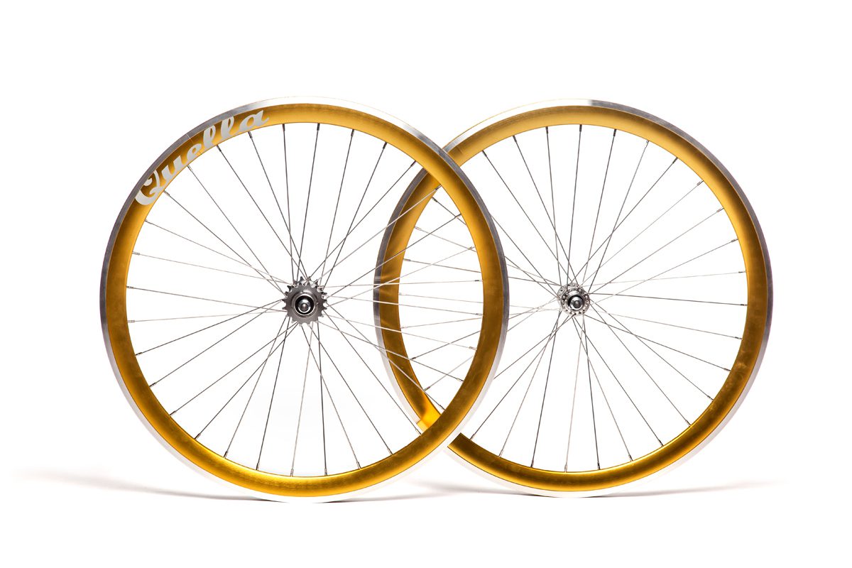 Bicycle Wheelset Gold 40mm Deep V 25 Black โ Quella