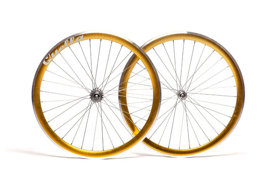 Bicycle Wheelset - Gold 40mm Deep V - 25 Black