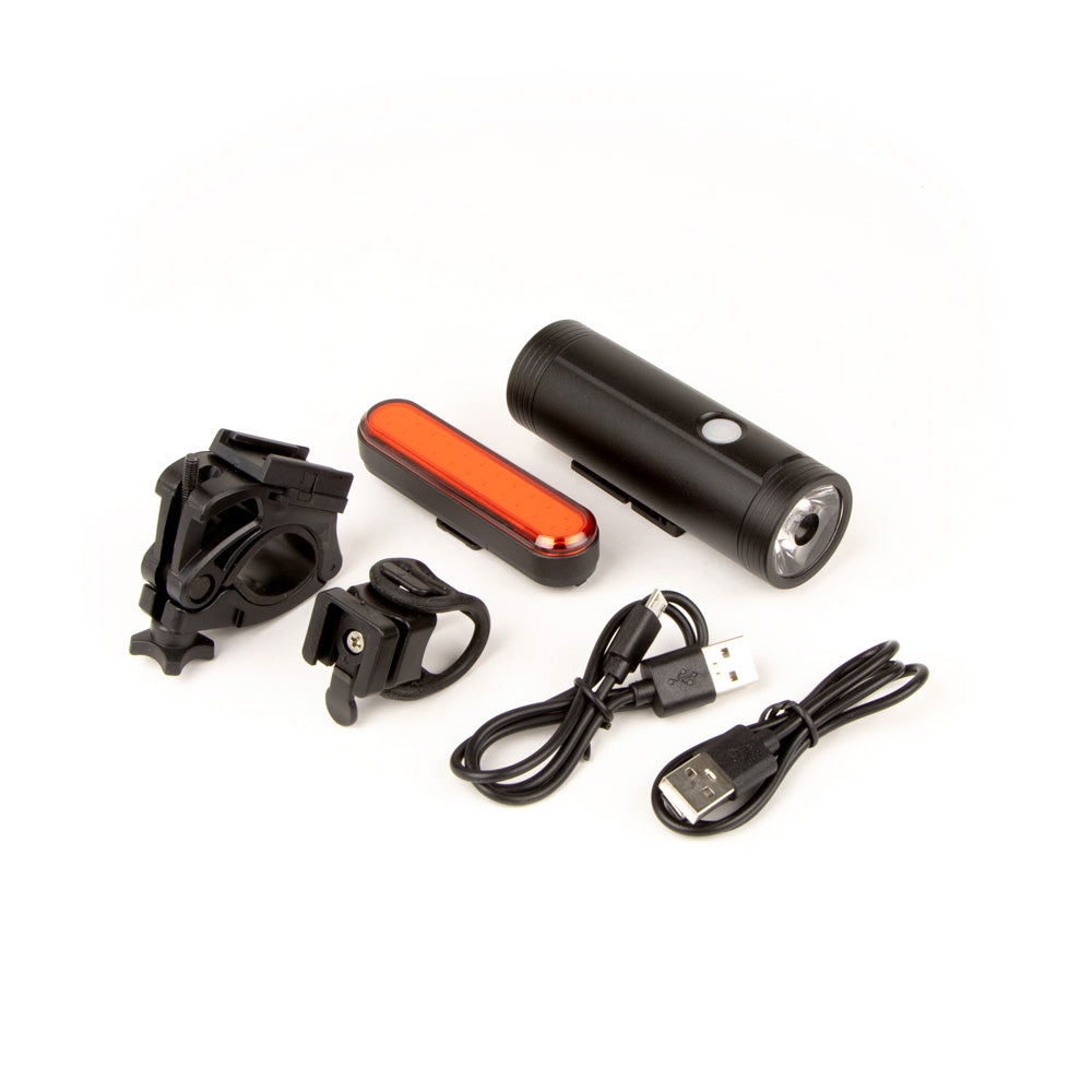 Quella Premium Rechargeable Front and Rear Light Set