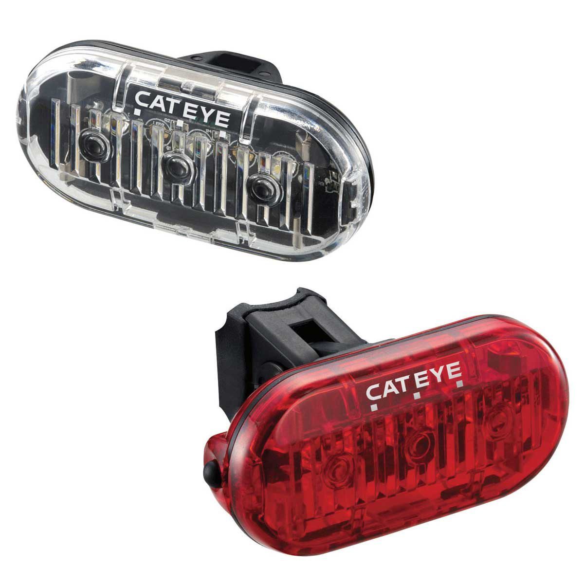 Cateye Omni 3 Front & Rear Light Set - Battery Powered