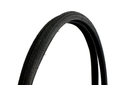 Set of 700mm x 25C Black Kenda Road Tyres (2 x tyres)