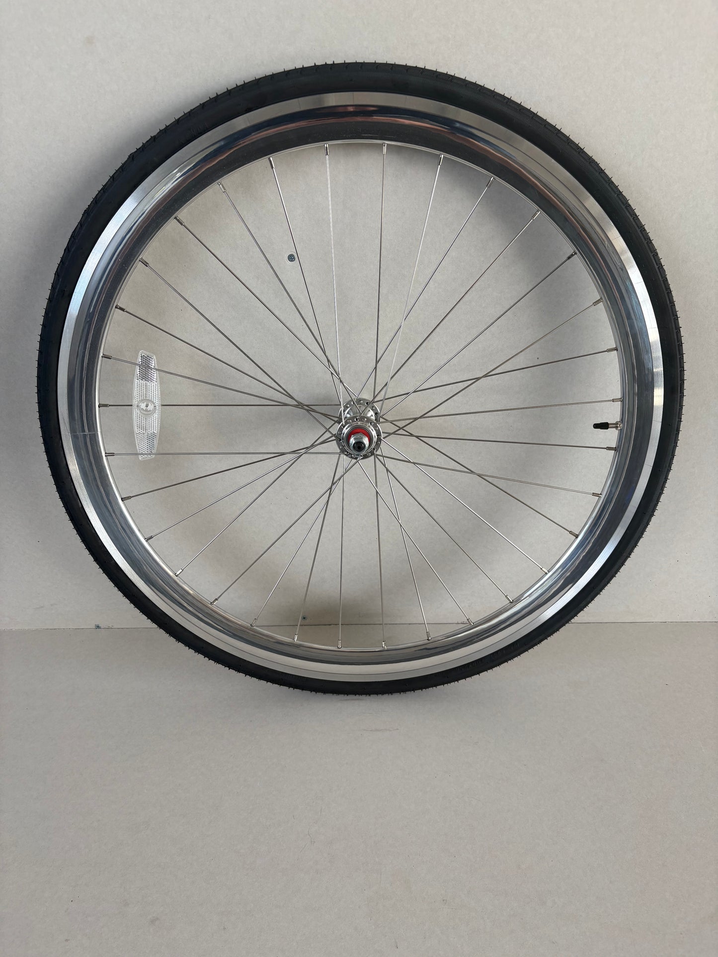 Bicycle Wheelset - Silver 40mm Deep V - 25 Black