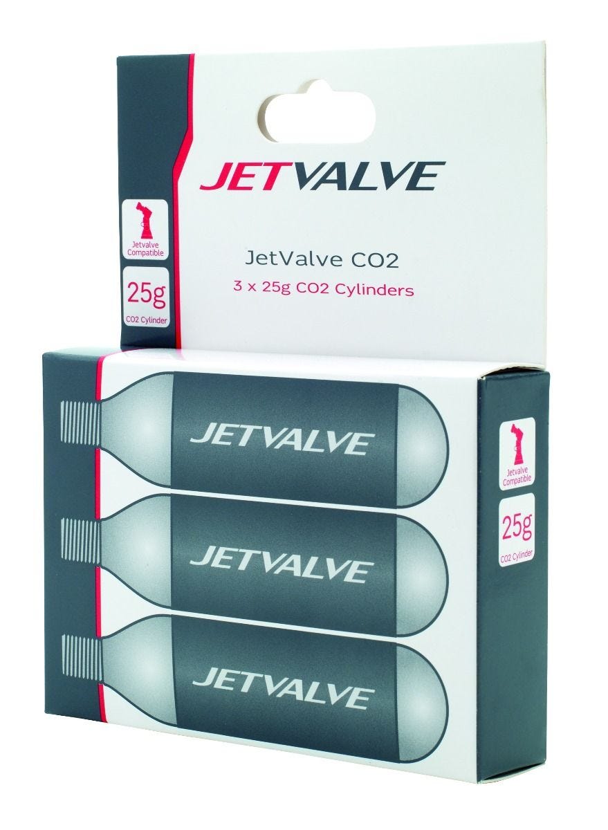 Jetvalve 25g CO2 Refill Cyclinders (X3)