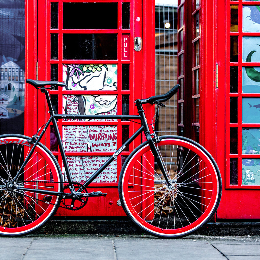 Nero Courier Red Single Speed Bike Quella